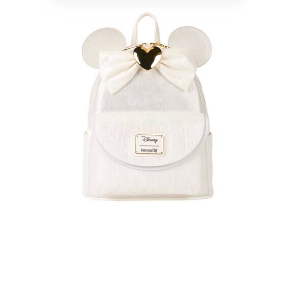 Minnie Mouse Iridescent Lace Wedding Mini Backpack - Picture 1 of 6